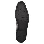 Men's Grey Crocodile Print Leather Dress Shoes