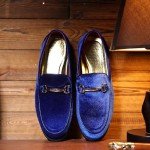 Men's Luxury Suede Loafers with Copper Chain