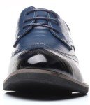 Stylish Blue Leather Lace-Up Dress Shoes Size 12.5