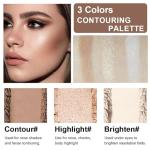 Brown Nude 3-in-1 Face Highlight & Bronzer Palette