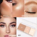 Brown Nude 3-in-1 Face Highlight & Bronzer Palette