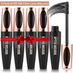 4 Pack 4D Silk Fiber Waterproof Mascara