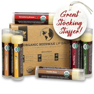 Organic Lip Balm Set by Earth's Daughter - 6 Pack