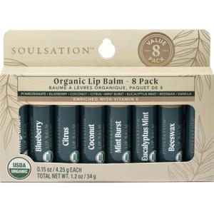 Soulsation Organic Lip Balm Set – 8 Flavours