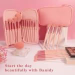 Vegan Makeup Brush Set with Storage Bag