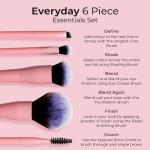 MCoBeauty 6 Piece Essential Makeup Brush Set