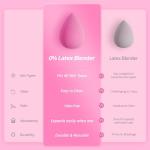 BEAKEY 6-Piece Makeup Sponge Set in Pink