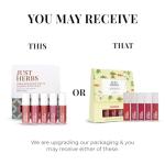 Just Herbs Organic Liquid Lipstick Set - 5 Brights