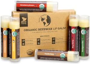 Organic Lip Balm Set by Earth's Daughter - 6 Pack