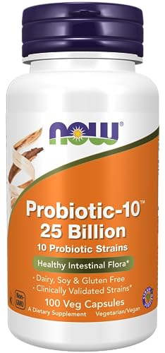 NOW Probiotic-10™, 25 Billion, 10 Strains, 100 Veg Caps