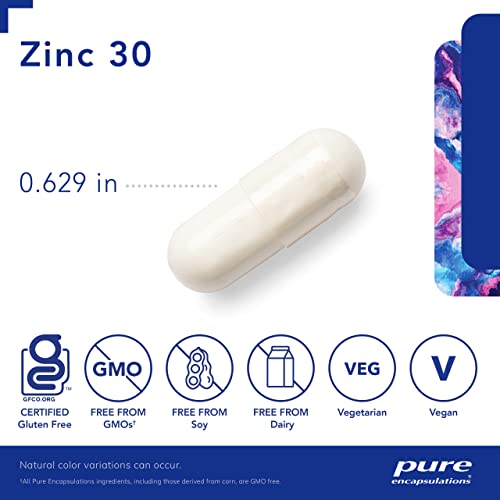 Zinc 30mg Supplement for Immune Support - 60 Capsules