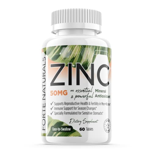 Zinc 50mg Daily Supplements for Sensitive Stomachs (60)