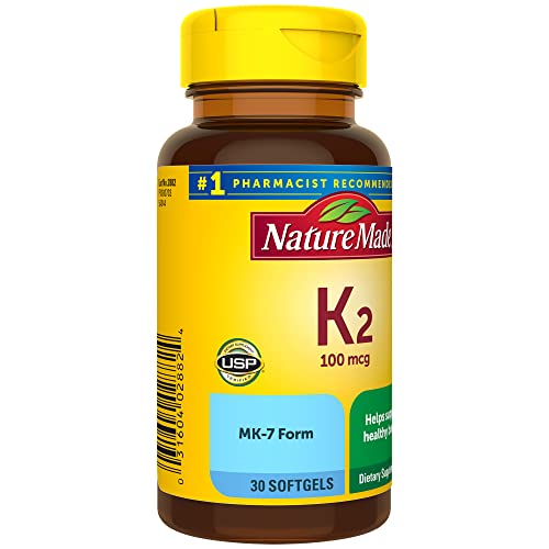 Vitamin K2 100 mcg for Healthy Bones (30 Softgels)