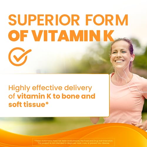 Natural Vitamin K2 Mk-7 for Bone Health, 100mcg