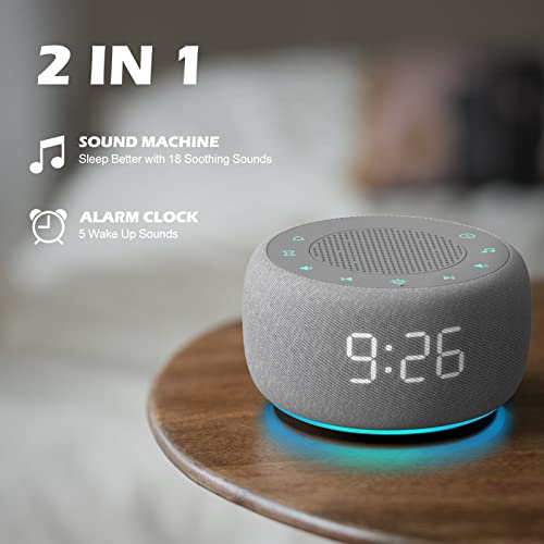 18 Soothing Sound White Noise Machine with Alarm