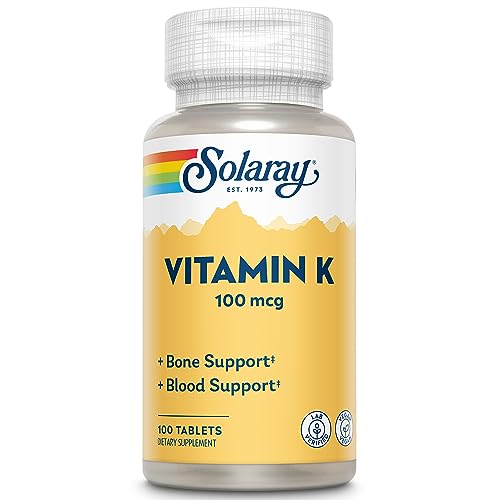 SOLARAY Vitamin K-1 100mcg | Bone Health Support | 100 Tablets