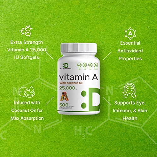 High Potency Vitamin A Softgels | Eye, Immune, Skin Health