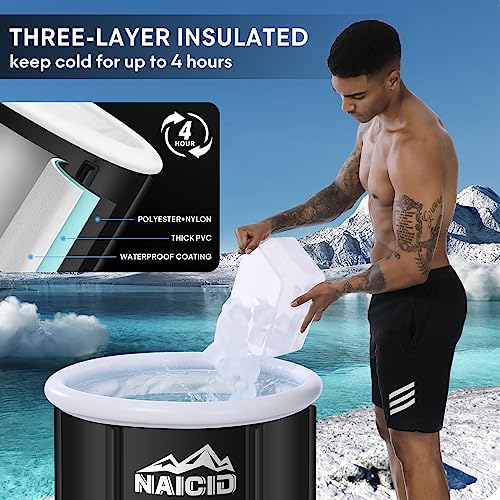 NAICID Portable Ice Bath Tub for Athletes