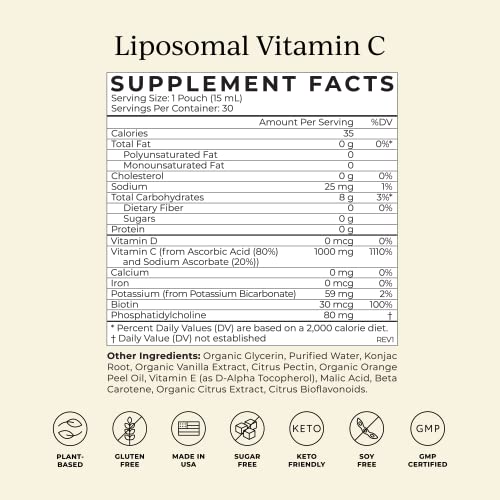 CYMBIOTIKA Liposomal Vitamin C - Immune Support & Collagen Boost