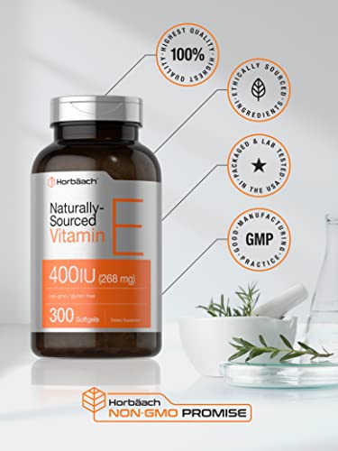 400 IU Vitamin E Softgels | 268mg | 300 Count | Non-GMO