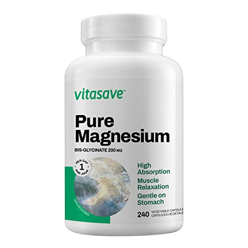 High Potency Magnesium Glycinate Capsules - Supports Relaxation