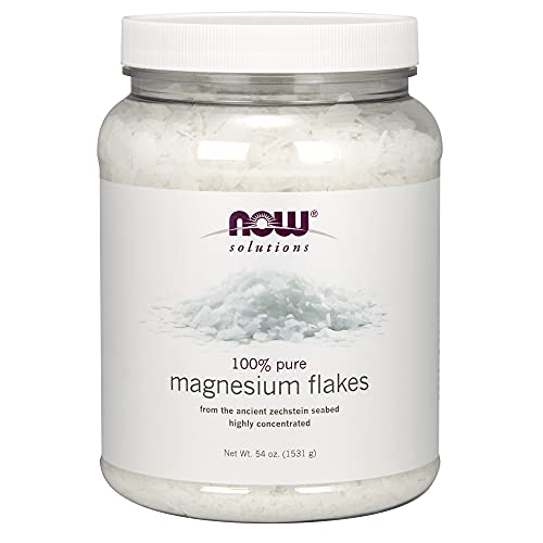 NOW Solutions Magnesium Flakes, Pure and Potent, 54-Ounce