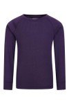 Kids Thermal Base Layer Top - Dark Purple