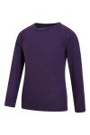 Kids Thermal Base Layer Top - Dark Purple