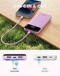 Purple Charmast 10000mAh Power Bank with Cables