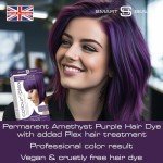Amethyst Purple Permanent Hair Dye with Care