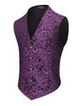 Purple Paisley Slim Fit Steampunk Waistcoat