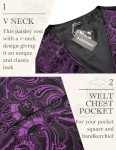 Purple Paisley Slim Fit Steampunk Waistcoat