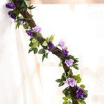 Purple Two-tone Silk Rose Garland (2 piece set)