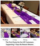 Purple Sequin Table Runner with Tassels
