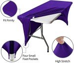 Purple 6ft Stretch Table Cover for Events