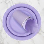 Purple Party Tableware Set for 24 Guests