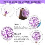 Dark Purple and White 60-Piece Balloons Set