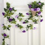 Purple Two-tone Silk Rose Garland (2 piece set)