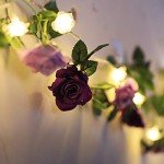 Purple Two-tone Silk Rose Garland (2 piece set)