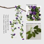 Purple Two-tone Silk Rose Garland (2 piece set)