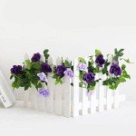 Purple Two-tone Silk Rose Garland (2 piece set)