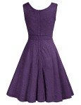GRACE KARIN Purple Lace Vintage A-Line Bridesmaid Dress