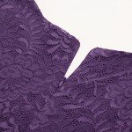 GRACE KARIN Purple Lace Vintage A-Line Bridesmaid Dress