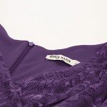 GRACE KARIN Purple Lace Vintage A-Line Bridesmaid Dress