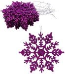 Purple Glitter Snowflakes by Christmas Concepts® (Set of 12)