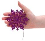 Purple Glitter Snowflakes by Christmas Concepts® (Set of 12)