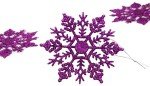 Purple Glitter Snowflakes by Christmas Concepts® (Set of 12)
