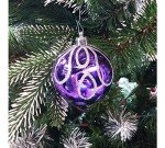 Shiny and Matte Purple & Silver Christmas Baubles (9 Pack