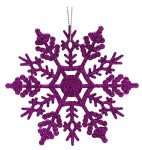 Purple Glitter Snowflakes by Christmas Concepts® (Set of 12)