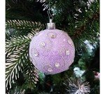 Shiny and Matte Purple & Silver Christmas Baubles (9 Pack
